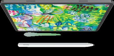 Blackview Zeno 6 tablet displaying colorful artwork with a white stylus below it