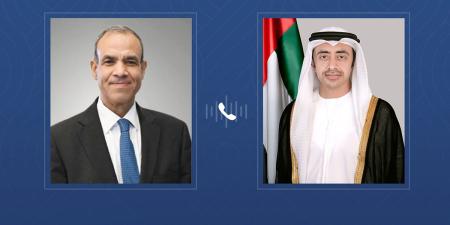 عبدالله بن زايد ووزير الخارجية المصري يبحثان هاتفياً الأوضاع في المنطقة