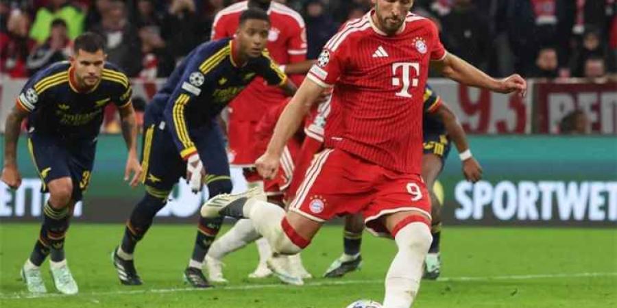 نتيجة مباراة بايرن ميونخ وأرسنال.. هاري كين يسجل من ركلة جزاء ويمنح البايرن التقدم 2-1